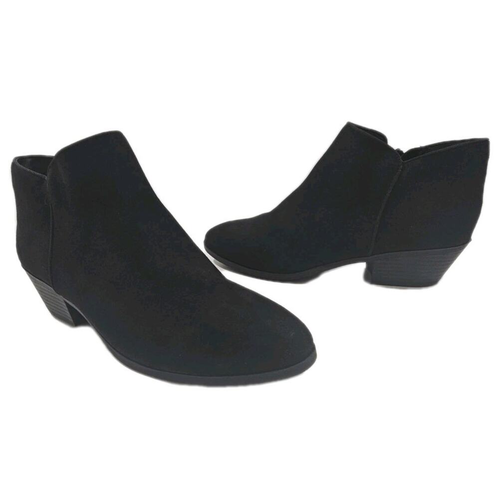 STYLE & CO ~Woman Size 9.5M~ Black Wileyy Almond-Toe Ankle Booties NWOB.